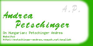 andrea petschinger business card